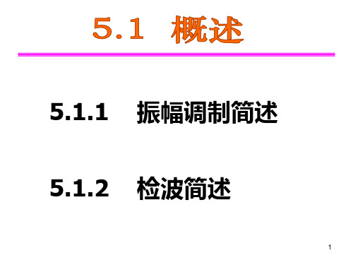 第五章振幅调制与解调PPT课件