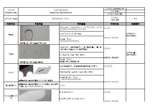 玻璃盖板检验标准