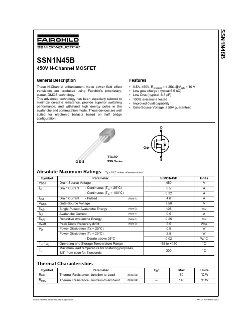 SSN1N45B资料