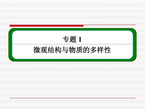 【名师一号】14-15化学(苏教)必修二课件：1-3-2不同类型的晶体