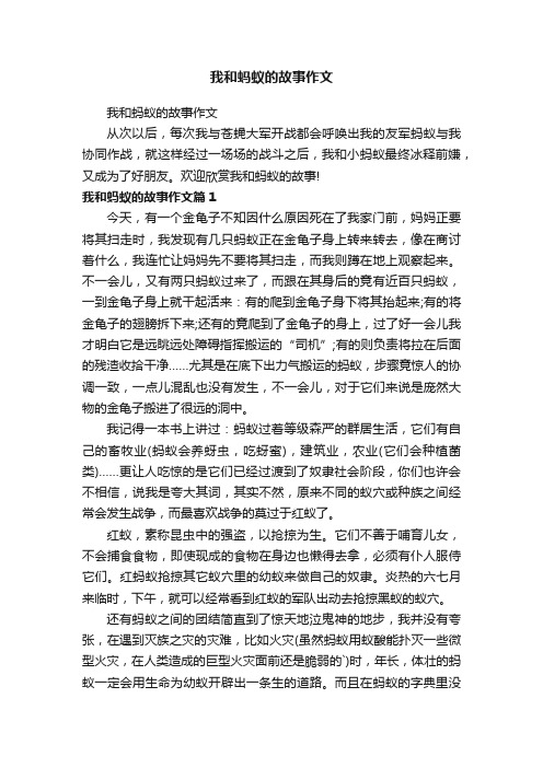 我和蚂蚁的故事作文