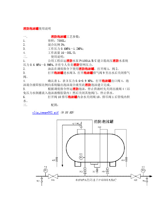 消防泡沫罐使用说明