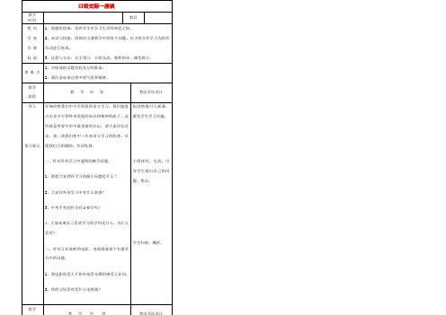 九年级语文下册 口语交际一 座谈教案 长春版 教案