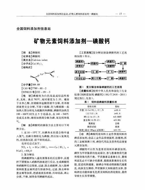 矿物元素饲料添加剂-碘酸钙