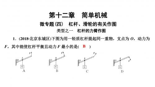 2018-2019学年八年级物理下册人教版：第12章 微专题(四) 杠杆、滑轮的有关作图