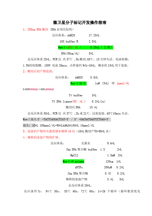 微卫星分子标记开发方法