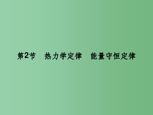 高三物理一轮总复习 第11章 选修3-3 第2节 热力学定律 能量守恒定律课件