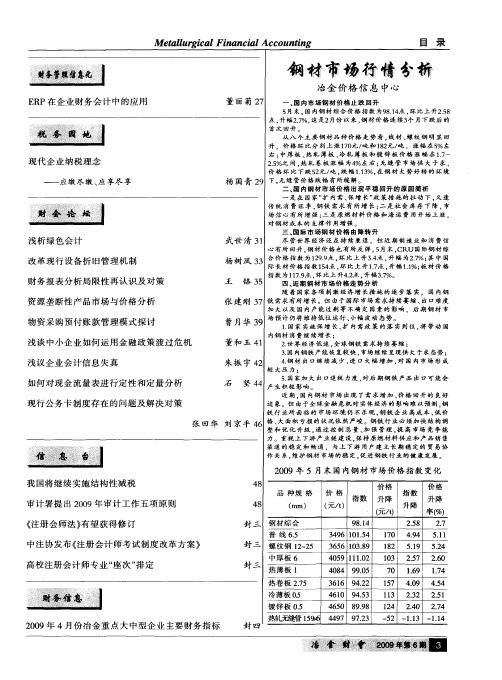 钢材市场行情分析