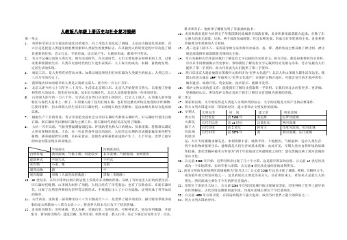 人教版_八年级上册历史与社会复习提纲