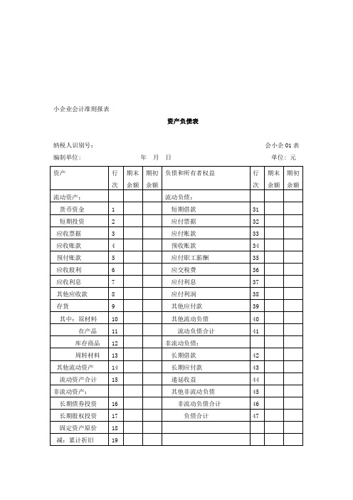 小企业会计准则财务报表[1]