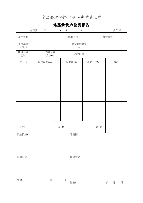 地基承载力检测报告