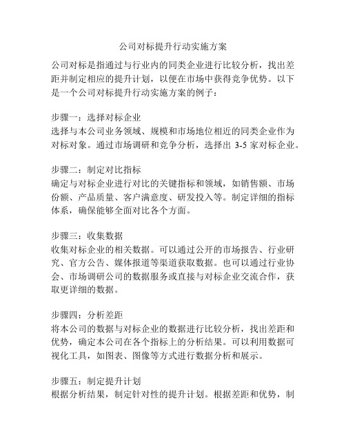 公司对标提升行动实施方案