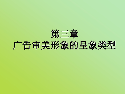 广告的审美呈象类型