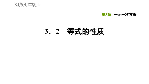 3.2等式的性质-2020秋湘教版七年级数学上册习题课件(共24张PPT)