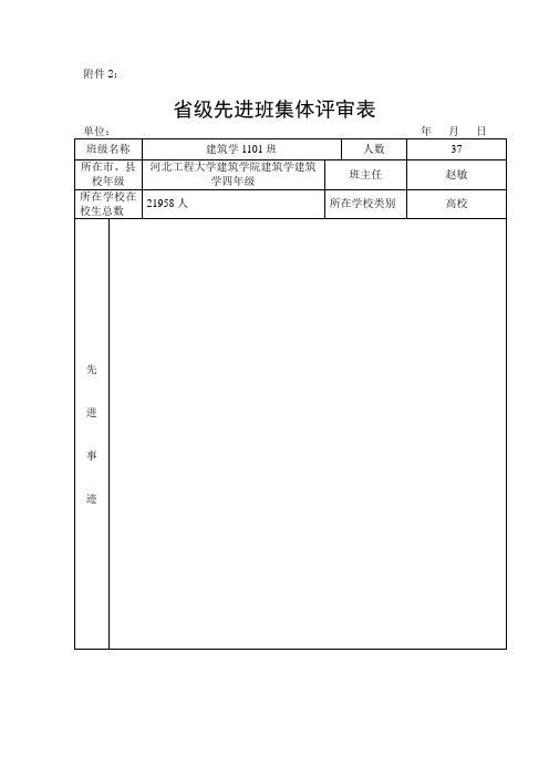 三好学生表格