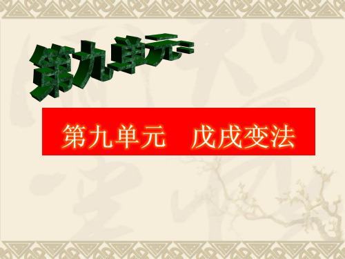 历史：9.2《维新运动的兴起》课件(新人教版选修1)