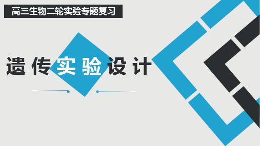 高三二轮复习生物遗传实验设计课件