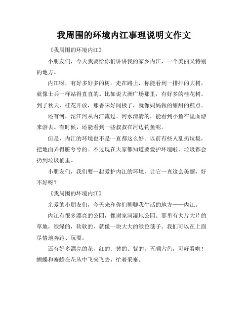 我周围的环境内江事理说明文作文