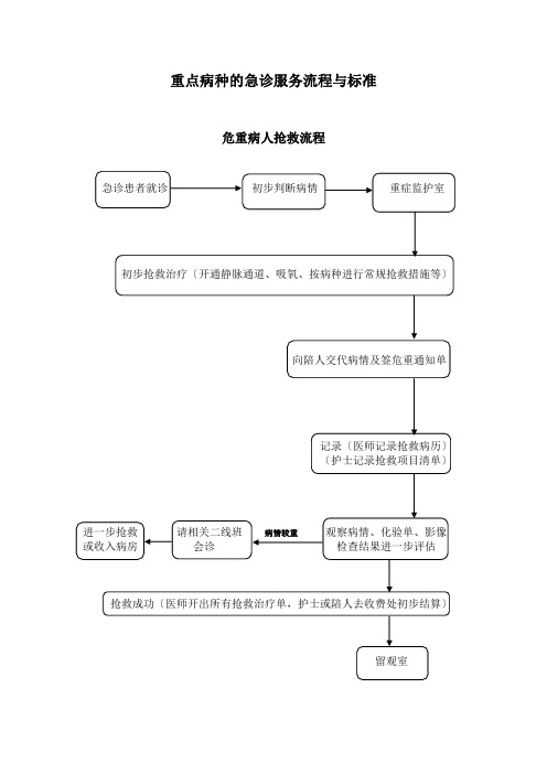 重点病种急诊服务流程与规范