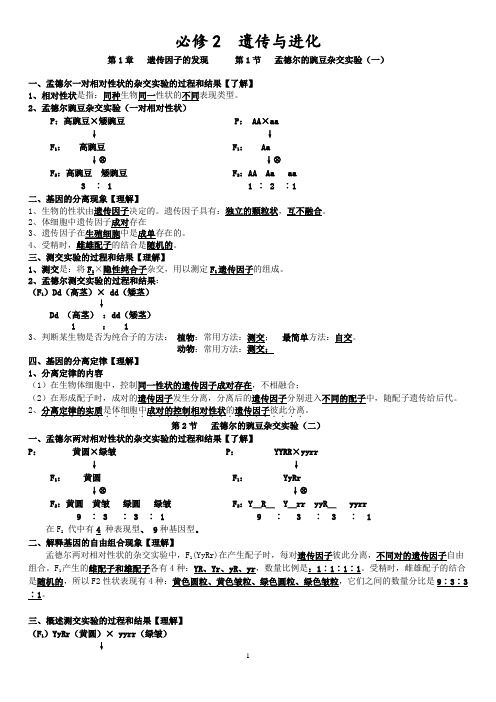 最新版高中生物必修二知识点总结_人教版