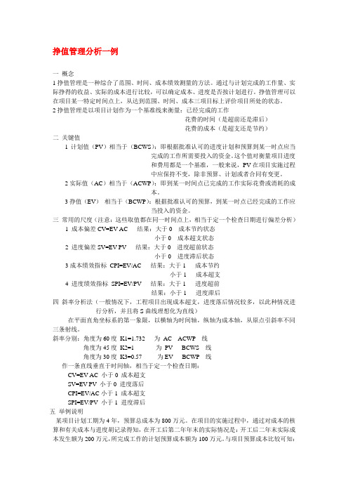 难点--挣值管理分析一例