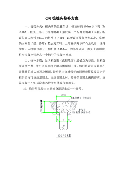 CFG桩桩头修补方案