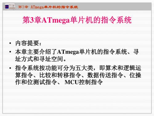 第3章 ATmega 单片机的指令系统