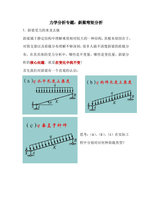 马不停蹄总结静定结构专题1——斜梁弯矩