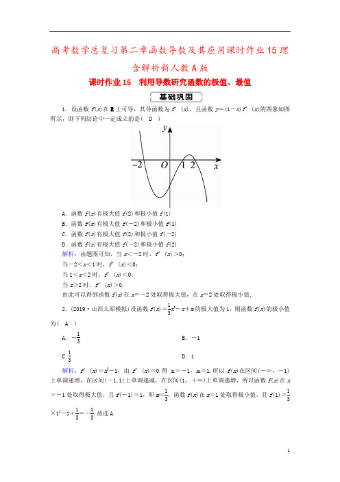 高考数学总复习第二章函数导数及其应用课时作业15理含解析新人教A版