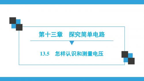 粤沪版物理九年级上册 同步练习课件第13章  13.5 怎样认识和测量电压