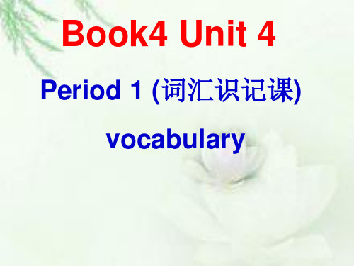 book4 unit4词汇1