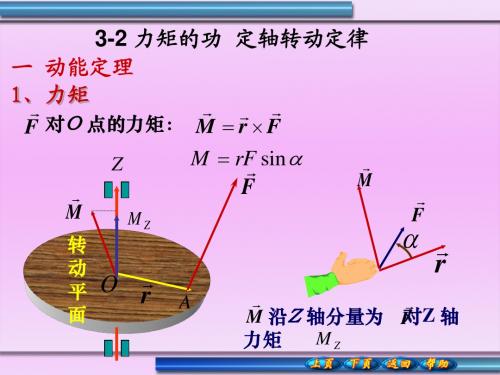3-2力矩的功 定轴转动定律