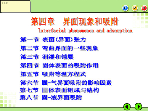 天津大学胶体与表面化学课件第四章界面现象和吸附