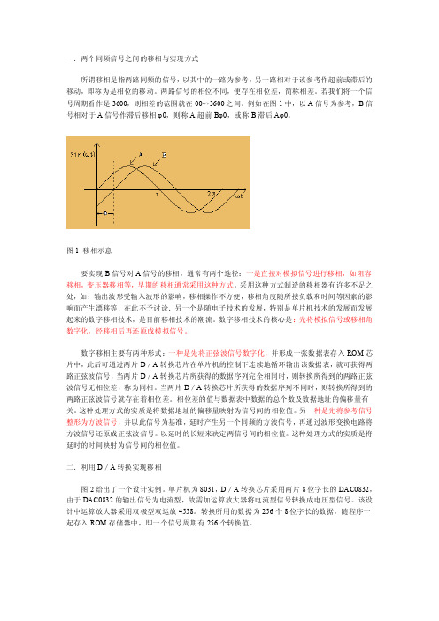 数字移相原理