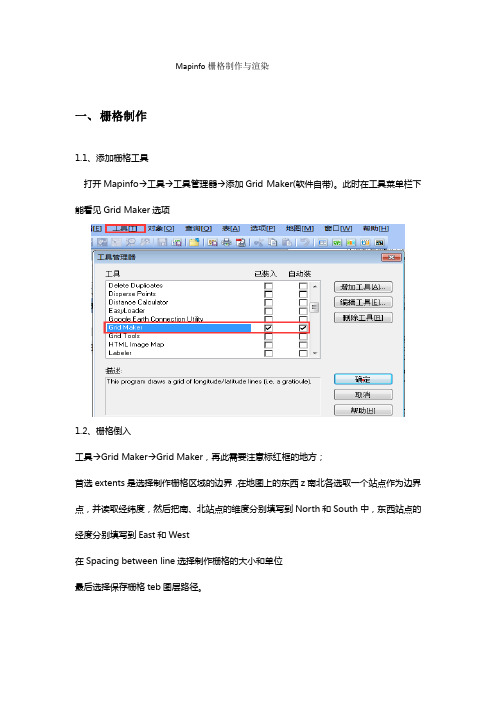 (完整word版)Mapinfo栅格制作与渲染