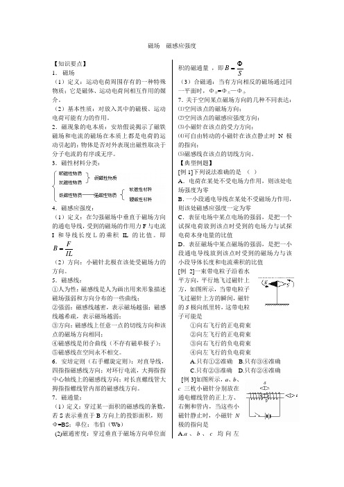 磁场磁感应强度