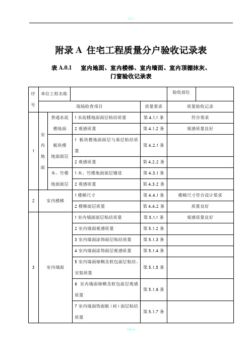 江苏省新分户验收表格