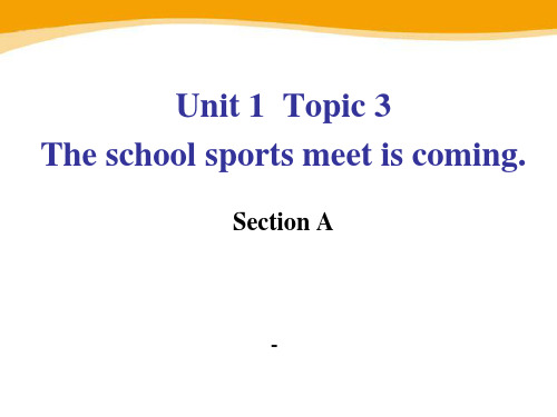 八年级英语上册：Unit 1 Playing sports Topic 3 Section A