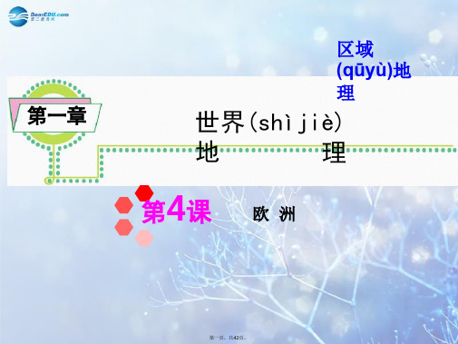 高考地理一轮总复习 区域地理 第1章 第4课 欧洲课件 新人教版