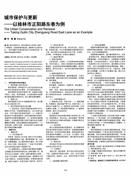 城市保护与更新——以桂林市正阳路东巷为例