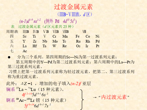 过渡金属元素分解