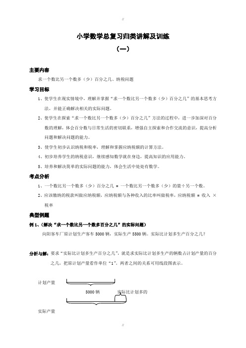 小升初总复习数学归类讲解及训练(上-含答案)(已审阅)