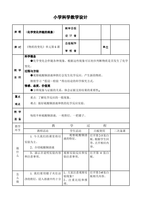 2.6、化学变化伴随的现象