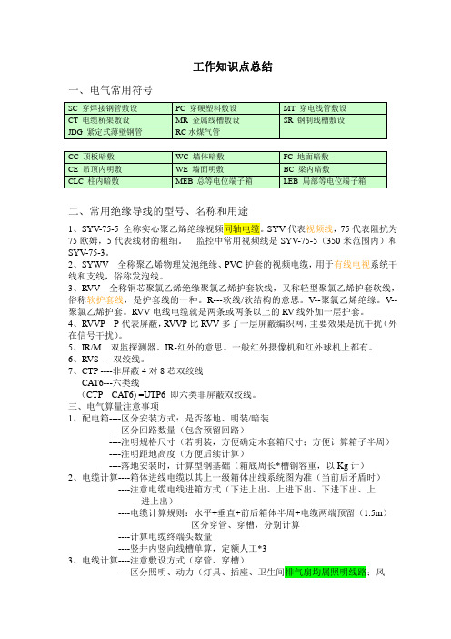 电气算量心得