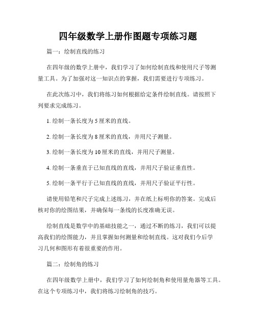 四年级数学上册作图题专项练习题