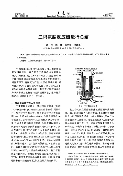 三聚氰胺反应器运行总结