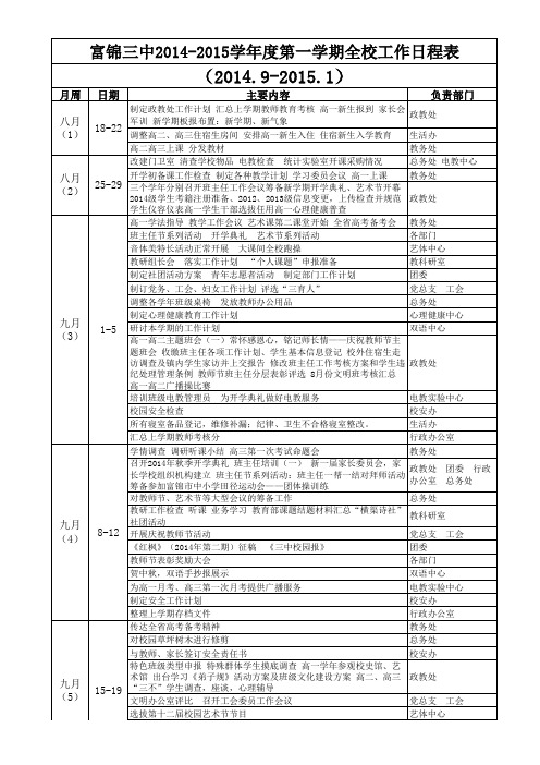 2013.9-2014.1全校工作日程表111