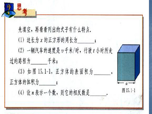 〔人教版〕单项式与多项式教学PPT课件