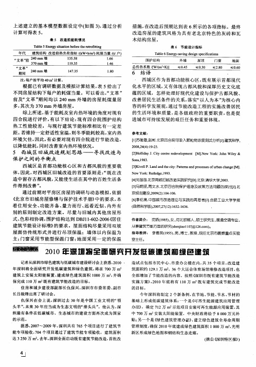 2010年深圳将全面研究开发低碳建筑和绿色建筑