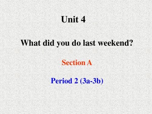 鲁教版英语七上Unit 4《What did you do last weekend》(Section A)ppt课件2